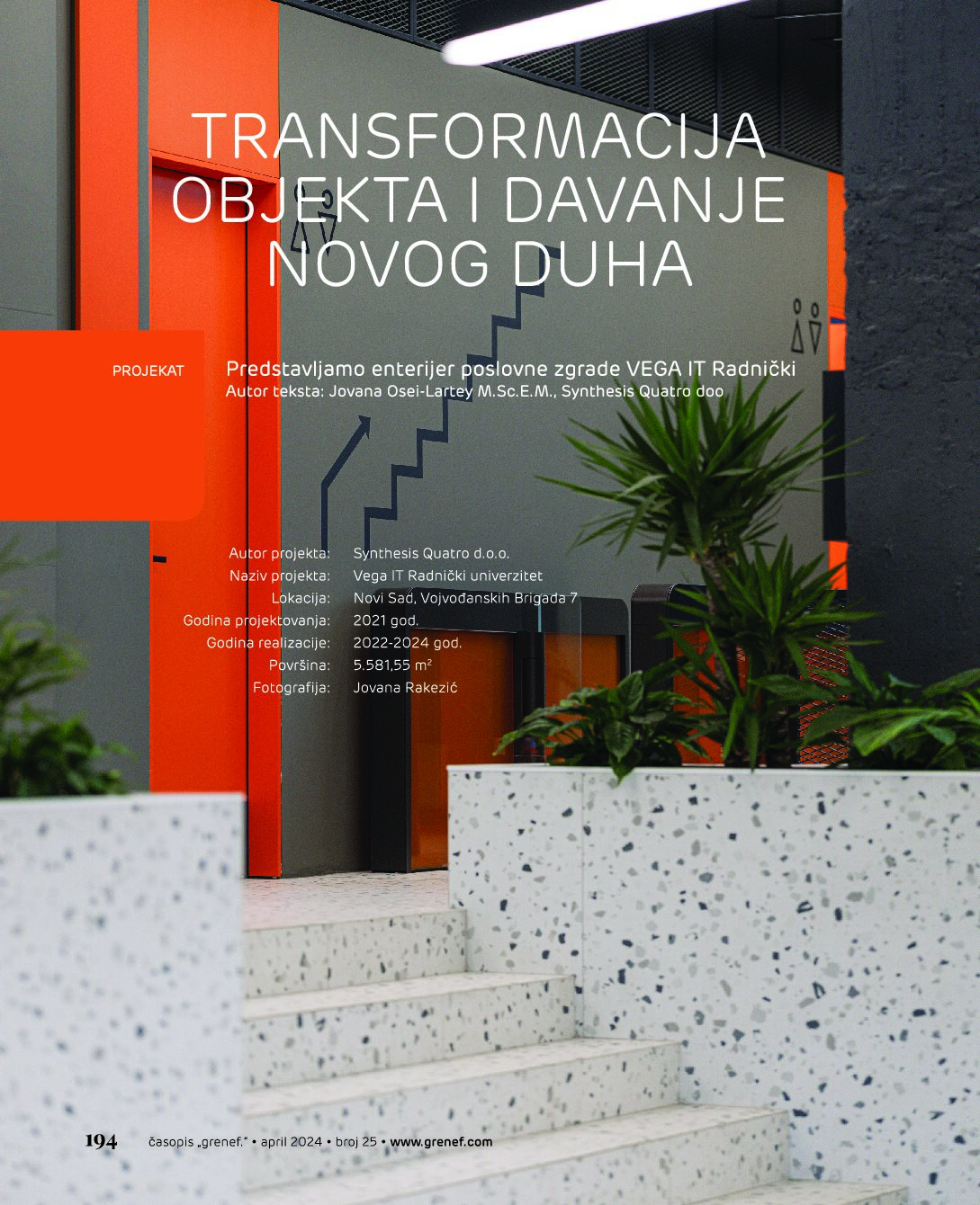 Building transformation and renewal — Vega IT Radnički